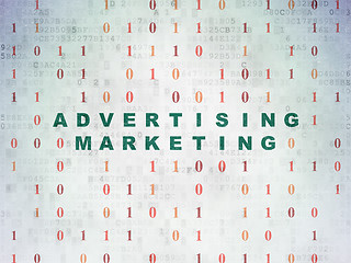 Image showing Finance concept: Advertising Marketing on Digital Paper background