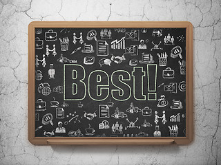 Image showing Business concept: Best! on School Board background