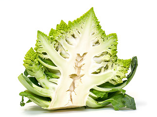 Image showing Half Green Fresh Romanesque Cauliflower
