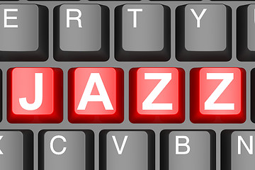 Image showing Jazz button on modern computer keyboard