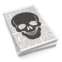 Image showing Healthcare concept: Scull on Newspaper background