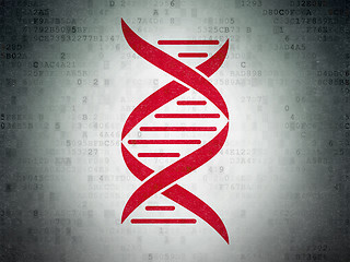 Image showing Science concept: DNA on Digital Paper background