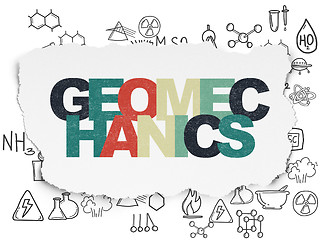 Image showing Science concept: Geomechanics on Torn Paper background