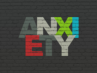 Image showing Healthcare concept: Anxiety on wall background