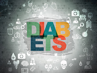 Image showing Healthcare concept: Diabets on Digital Paper background