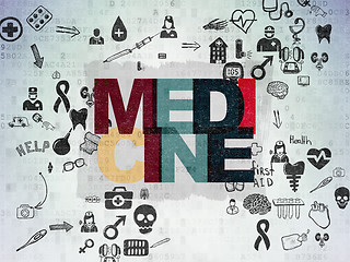 Image showing Healthcare concept: Medicine on Digital Paper background