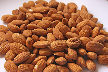 Image showing Pile of almonds