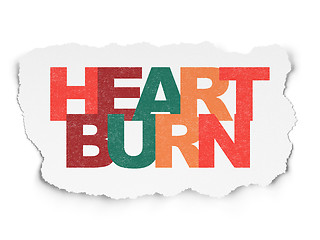 Image showing Healthcare concept: Heartburn on Torn Paper background