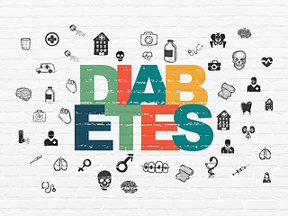 Image showing Medicine concept: Diabetes on wall background