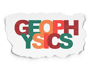 Image showing Science concept: Geophysics on Torn Paper background