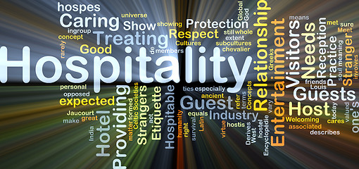 Image showing Hospitality background concept glowing