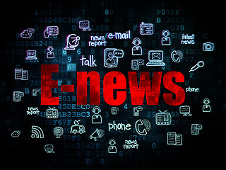 Image showing News concept: E-news on Digital background