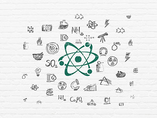 Image showing Science concept: Molecule on wall background