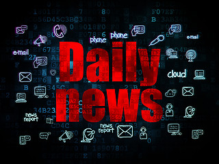 Image showing News concept: Daily News on Digital background