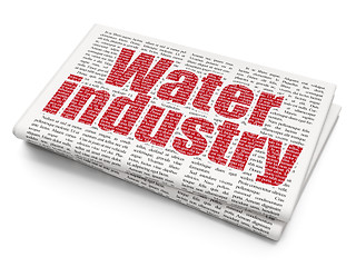 Image showing Industry concept: Water Industry on Newspaper background