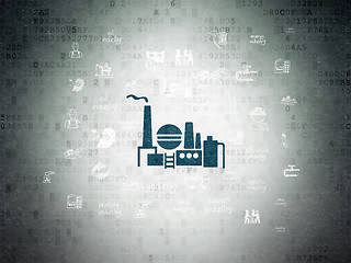 Image showing Manufacuring concept: Oil And Gas Indusry on Digital Paper background