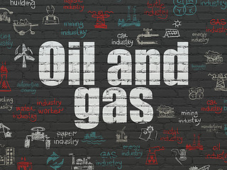 Image showing Industry concept: Oil and Gas on wall background