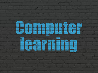 Image showing Learning concept: Computer Learning on wall background