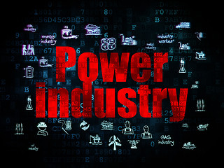 Image showing Industry concept: Power Industry on Digital background
