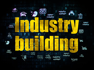 Image showing Industry concept: Industry Building on Digital background