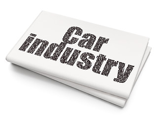 Image showing Manufacuring concept: Car Industry on Blank Newspaper background