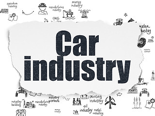 Image showing Industry concept: Car Industry on Torn Paper background