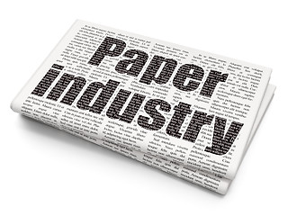 Image showing Manufacuring concept: Paper Industry on Newspaper background