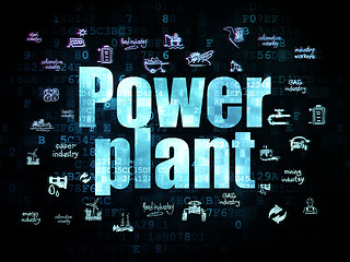 Image showing Industry concept: Power Plant on Digital background