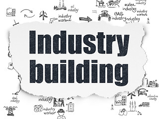 Image showing Industry concept: Industry Building on Torn Paper background