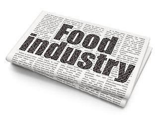 Image showing Manufacuring concept: Food Industry on Newspaper background