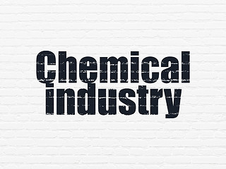 Image showing Manufacuring concept: Chemical Industry on wall background