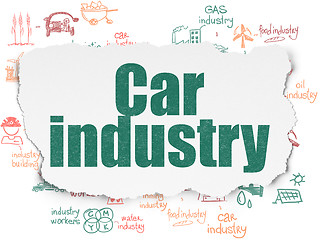 Image showing Industry concept: Car Industry on Torn Paper background