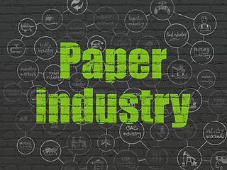 Image showing Manufacuring concept: Paper Industry on wall background