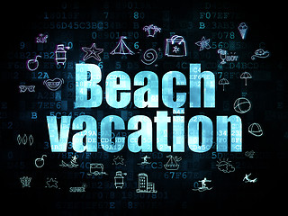 Image showing Vacation concept: Beach Vacation on Digital background