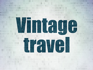 Image showing Vacation concept: Vintage Travel on Digital Paper background