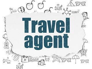 Image showing Tourism concept: Travel Agent on Torn Paper background