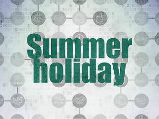 Image showing Travel concept: Summer Holiday on Digital Paper background
