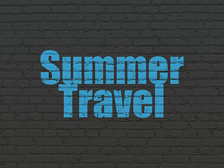 Image showing Tourism concept: Summer Travel on wall background