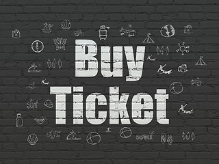 Image showing Travel concept: Buy Ticket on wall background