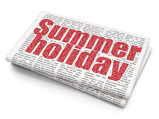 Image showing Vacation concept: Summer Holiday on Newspaper background