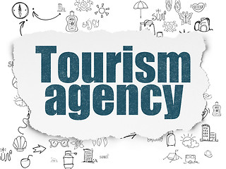 Image showing Travel concept: Tourism Agency on Torn Paper background