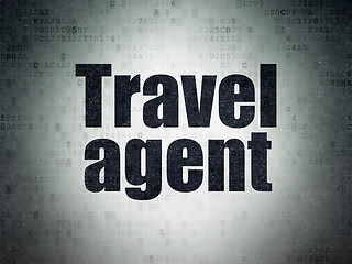 Image showing Travel concept: Travel Agent on Digital Paper background