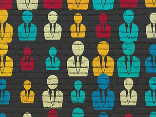 Image showing Law concept: Business Man icons on wall background