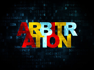 Image showing Law concept: Arbitration on Digital background