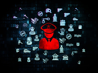 Image showing Law concept: Police on Digital background