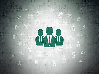 Image showing Law concept: Business People on Digital Paper background