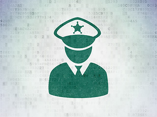 Image showing Law concept: Police on Digital Paper background