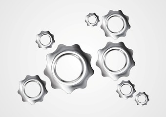 Image showing Abstract concept metal gears mechanism design