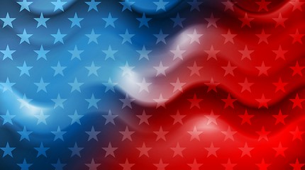 Image showing Bright wavy Independence Day background