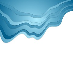 Image showing Abstract blue waves corporate background